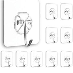 Self-Adhesive Transparent Wall Hooks - 1 Piece