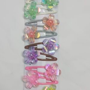 Flower Kushi Clips - 1 Pair (2 Piece)