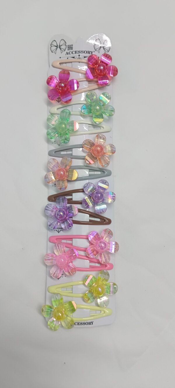 Flower Kushi Clips - 1 Pair (2 Piece)
