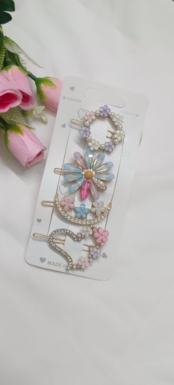Korean Hair Pins - Set of 4 pcs - Image 3