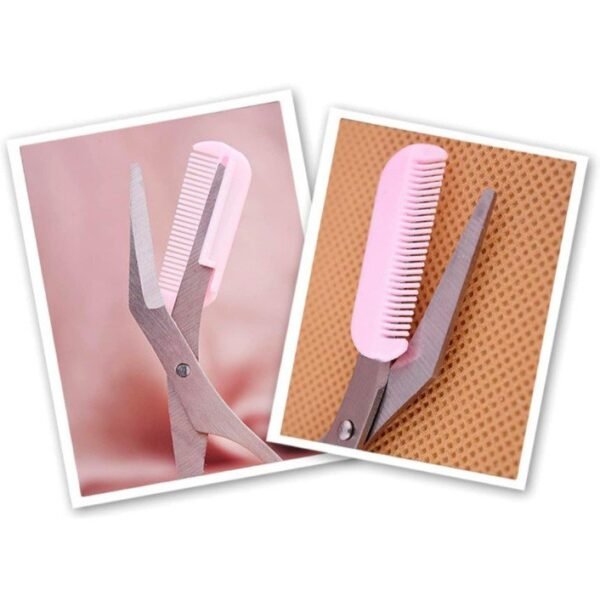 Eyebrow Trimmer With Comb Cutting Scissors Eyebrow Trimming Tool - Image 6