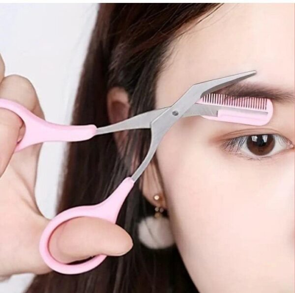 Eyebrow Trimmer With Comb Cutting Scissors Eyebrow Trimming Tool - Image 7