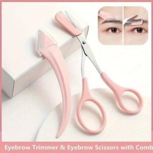 Eyebrow Trimmer With Comb Cutting Scissors Eyebrow Trimming Tool