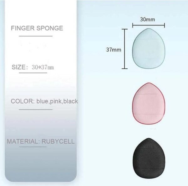 Makeup Sponge Puff - 6 Pcs (Triangle puff - 2 pcs, Finger Puff - 4 Pcs) - Image 8