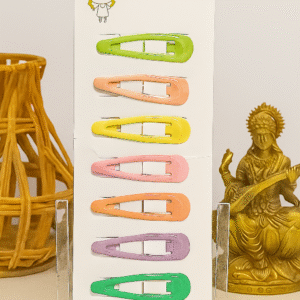 Colourful Kushi Clips set - 10 Pcs