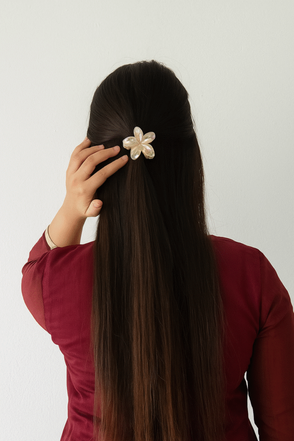 Glossy Flower Hair Clips - 1 pcs - Image 4
