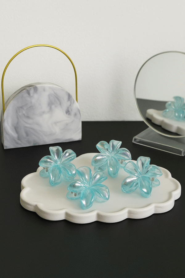 Glossy Flower Hair Clips - 1 pcs